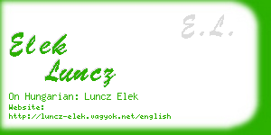 elek luncz business card